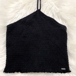 Hollister rippled tube top with neck strings